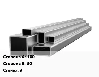 Труба профильная нержавеющая 100х50х3